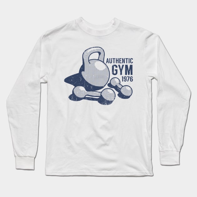 Vintage weight and dumbbells with the inscription Long Sleeve T-Shirt by Agor2012